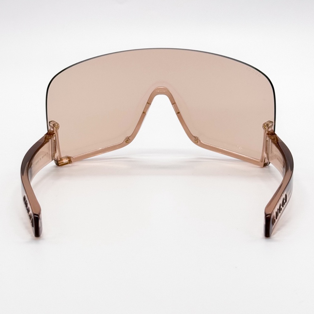 NEW GUCCI MASK WOMEN SUNGLASSES GUCCI GG1631S 010 GUCCI CREAM SHIELD EYEWEAR - Picture 8 of 13